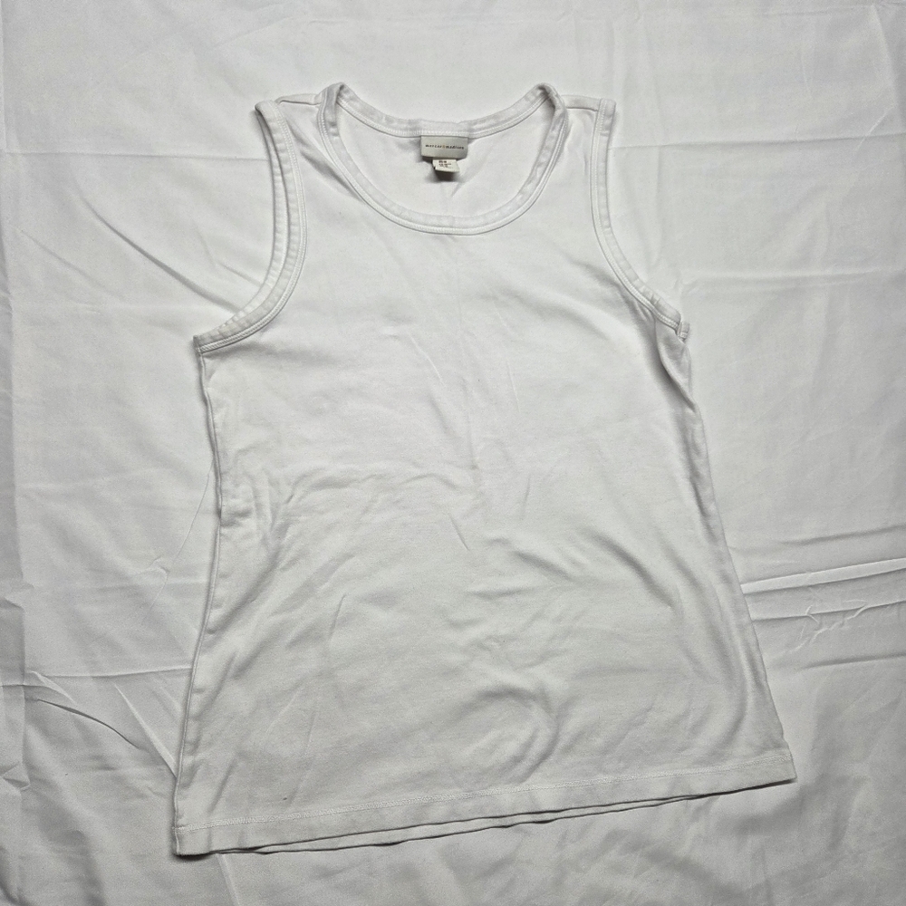 White Sleeveless Tank Top Mercer & Madison Size Medium